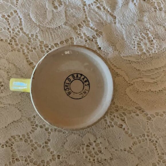 Vintage Hand-Painted World Bazars Ceramic EASTER CHICK Plate and Mug Set - Picture 7 of 8